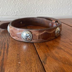 VINTAGE Leather Western Belt